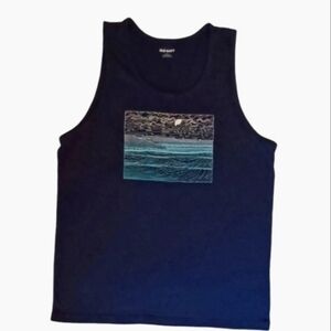 Mens Old Navy Tank with Ocean Graphic - Size S